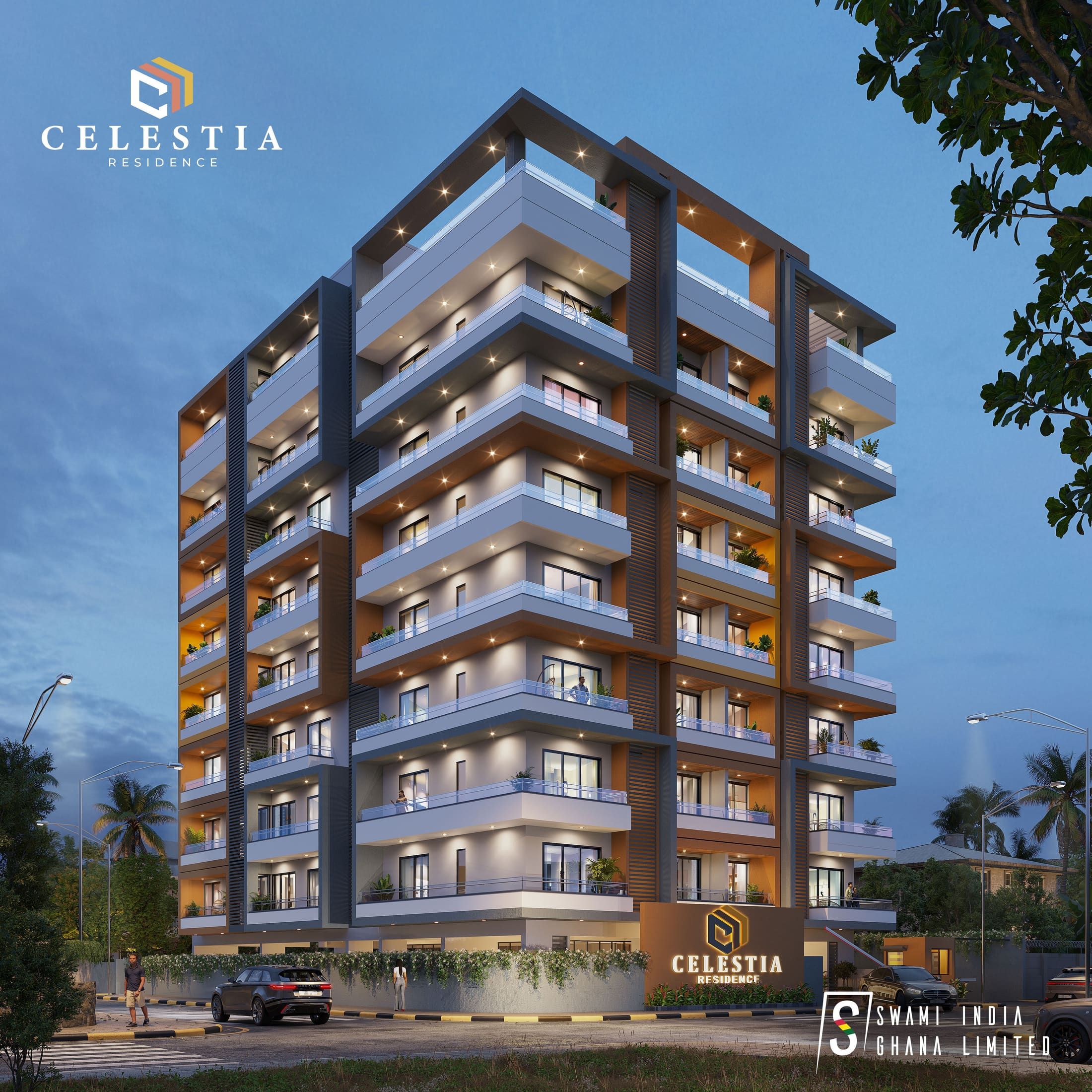 Celestia Residence — Exterior Evening