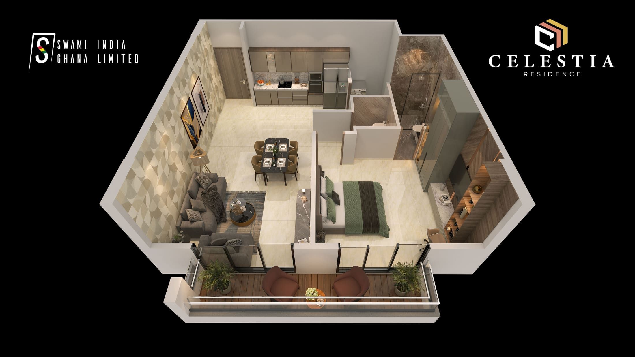 1 Bedroom (Type B1) floor plan