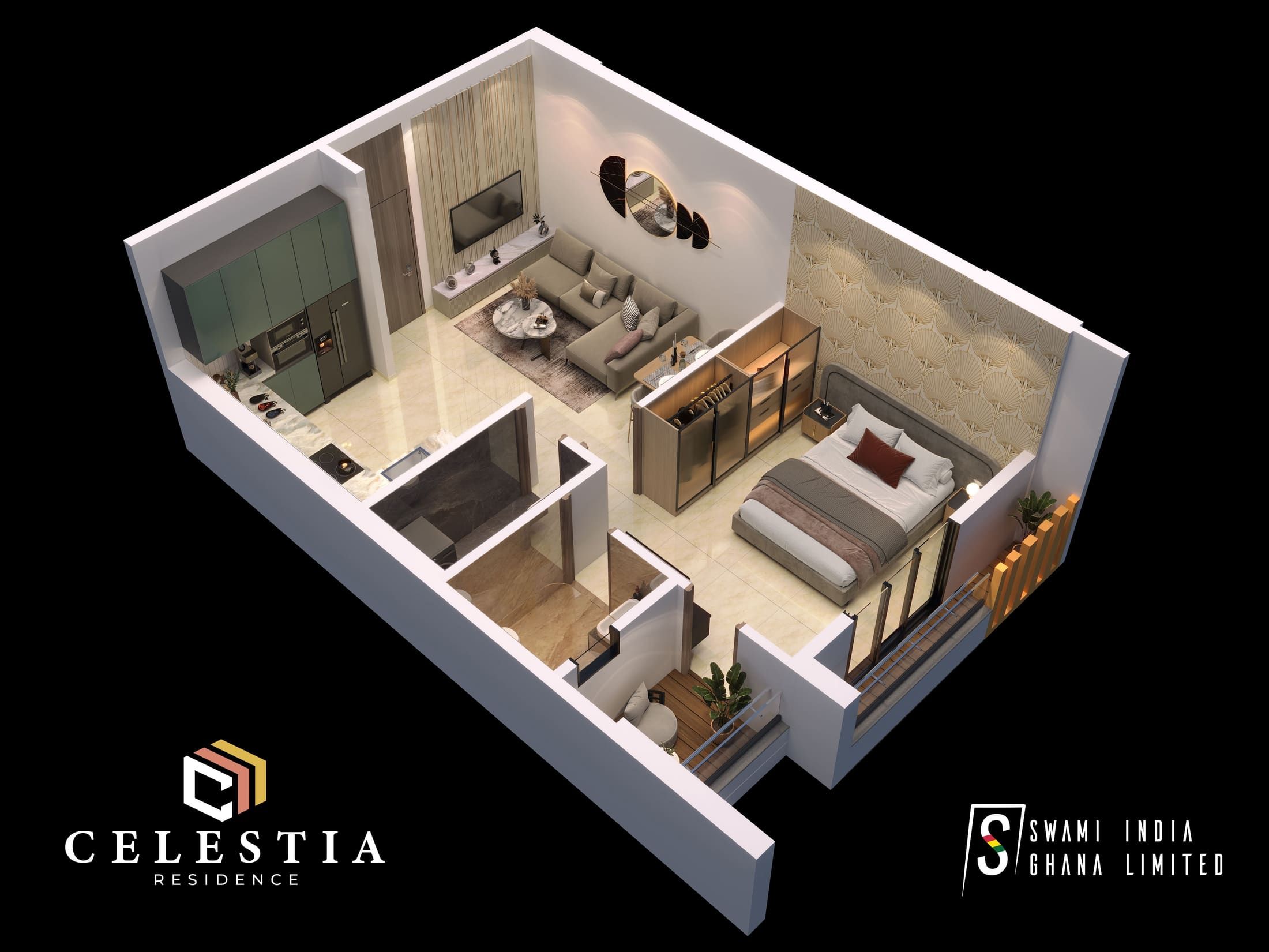 1 Bedroom (Type C1) floor plan