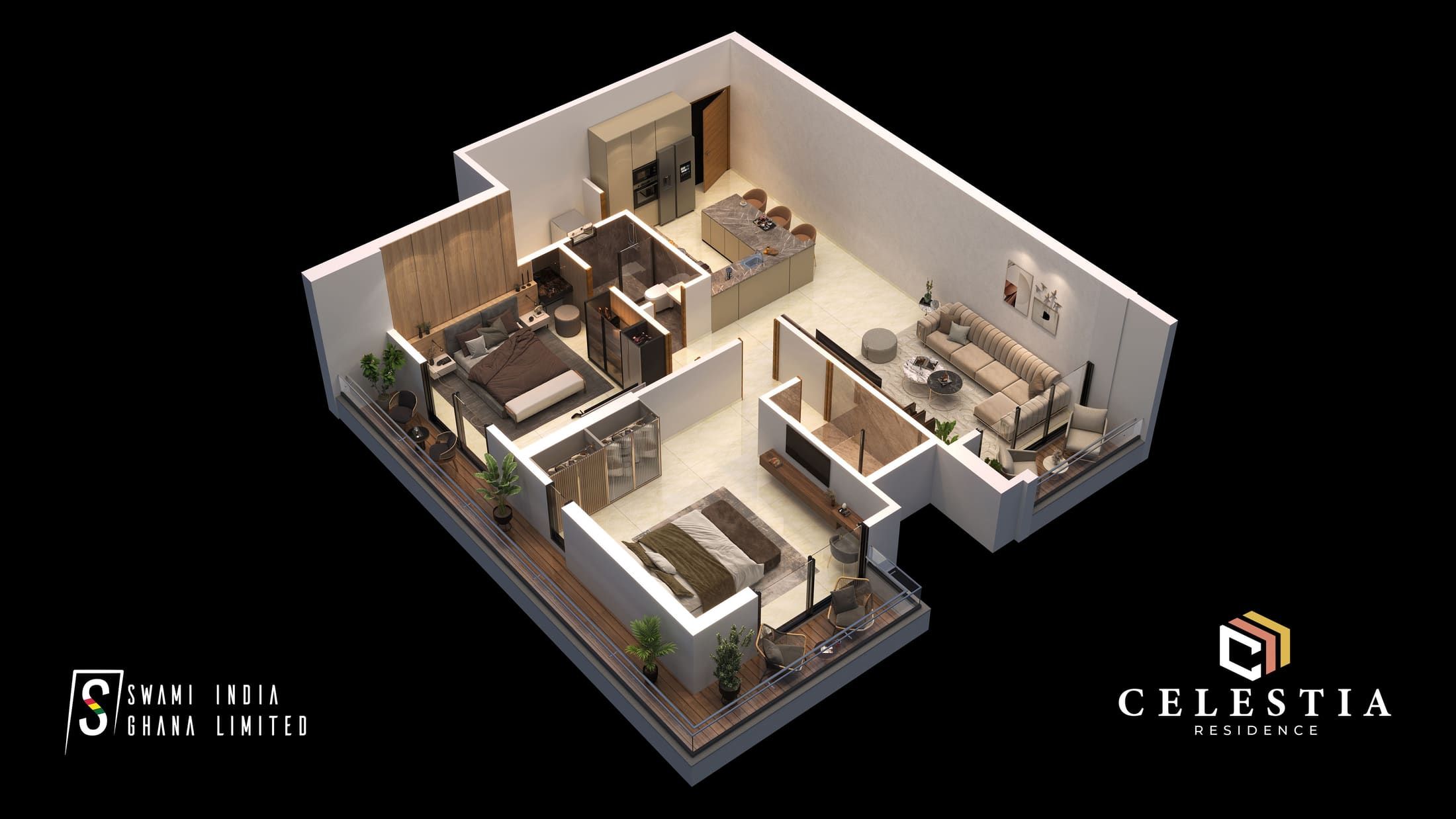 2 Bedroom floor plan