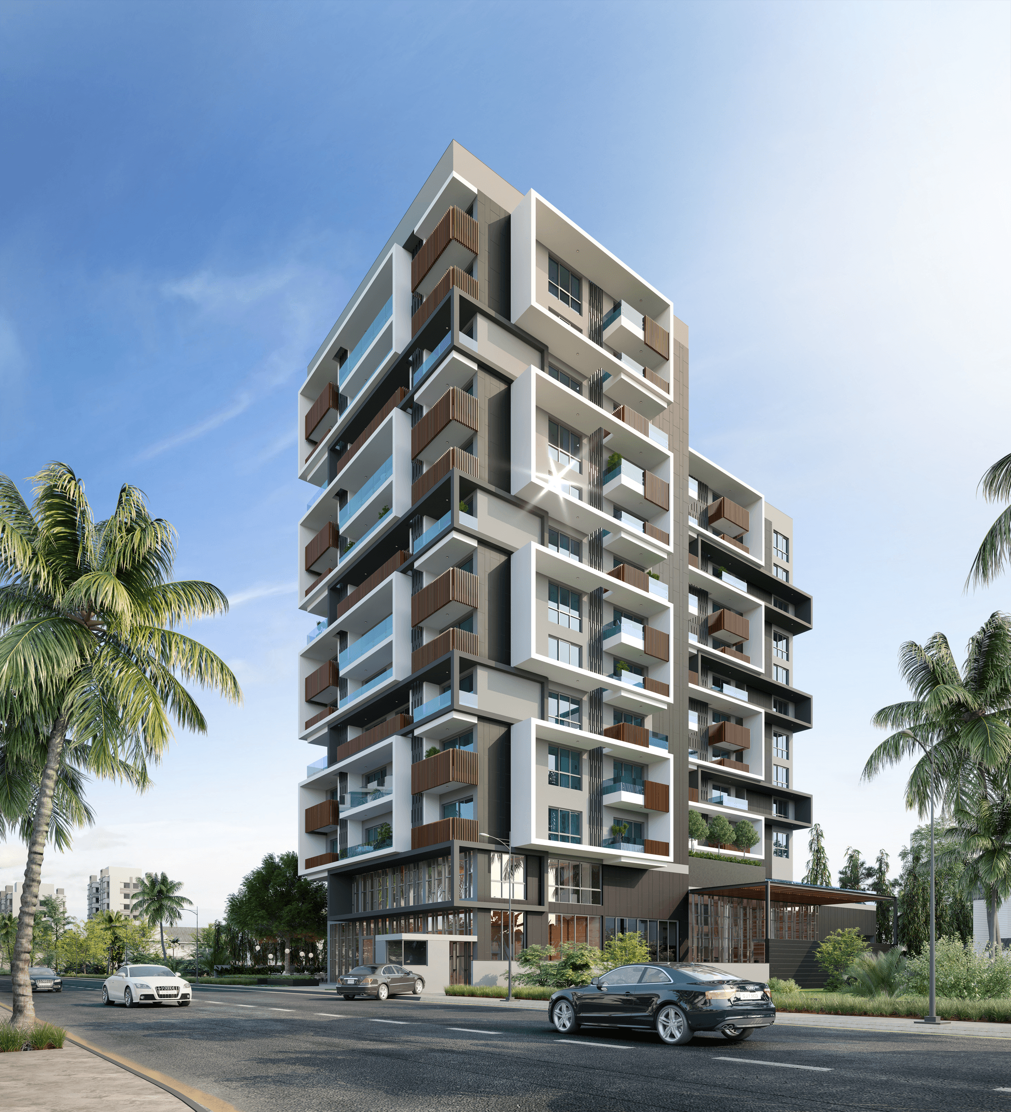 Solaris Apartments — Front Elevation